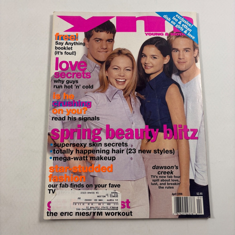 YM Young & Modern Magazine April 1998 Dawsons Creek Cast Katie Holmes 90s Style